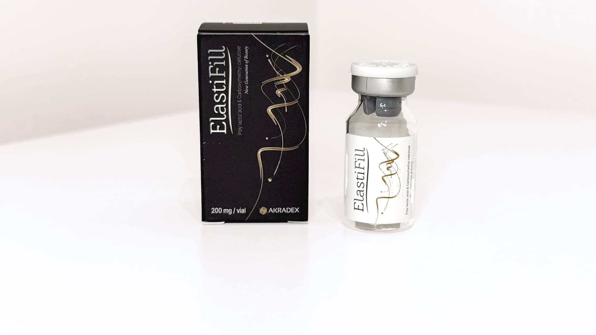 ElastiFill packaging and vial.