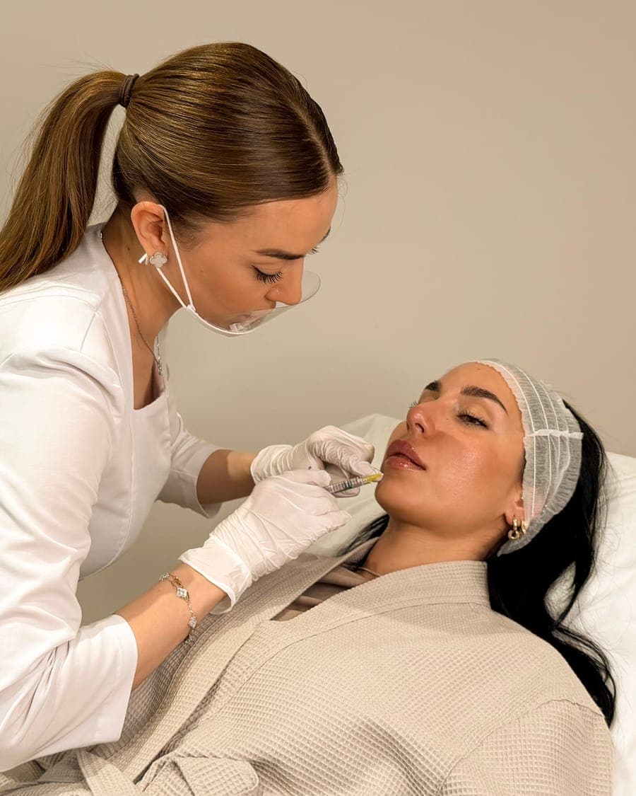 Practitioner carrying out a dermal filler treatment at ART FACE London